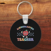 Kindergarten Teacher Groovy Ck To School Team Kg T Sleutelhanger (Voorkant)