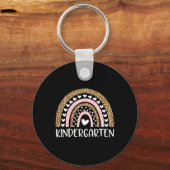 Kindergarten Teacher Leopard Rainbow Teacher Ck To Sleutelhanger (Voorkant)