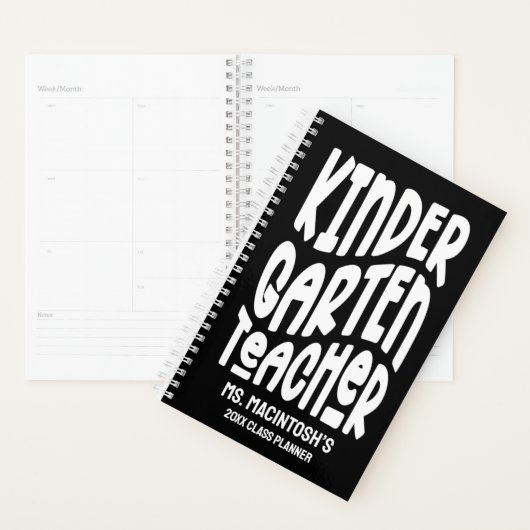 Kindergarten Teacher Minimalist Text Planner (Display)