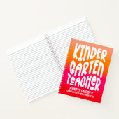 Kindergarten Teacher Orange Red Ombre Notitieboek (Binnen)
