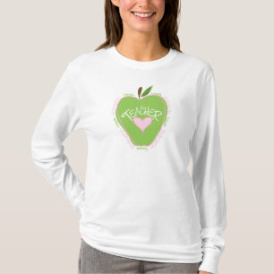 Kindergarten Teacher Pink en Green Apple T-shirt