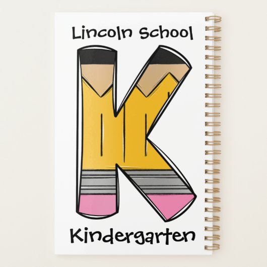 Kindergarten Teacher Planner with Notebook Initial (Achterkant)