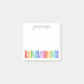 Kindergarten Teacher Rainbow Color Books Custom Post-it® Notes (Voorkant)