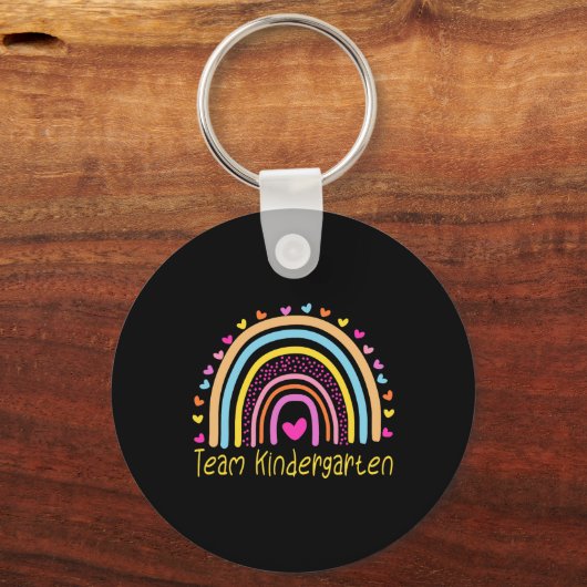 Kindergarten Teacher Rainbow Sleutelhanger (Voorkant)