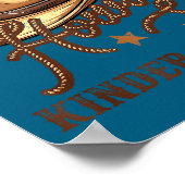 Kindergarten Teacher Rodeo Cowboy Western Howdy Ki Poster (Hoek)