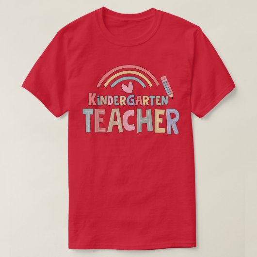 Kindergarten Teacher Team Kinder Squad Rainbow T-S T-shirt (Design voorkant)