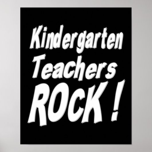 Kindergarten Teachers Rock! Poster afdrukken (Voorkant)