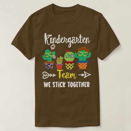 Kindergarten Team, Funny Cactus Kindergarten T-shirt (Design voorkant)