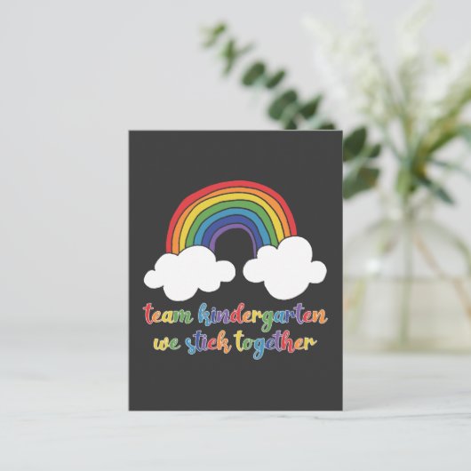 Kindergarten Team Rainbow Kinder leraar Kinderen Briefkaart (Staand voorkant)