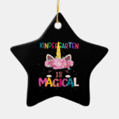 Kindergarten terug naar school kinder eenhoorn flo keramisch ornament (Voorkant)