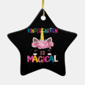 Kindergarten terug naar school kinder eenhoorn flo keramisch ornament (Achterkant)