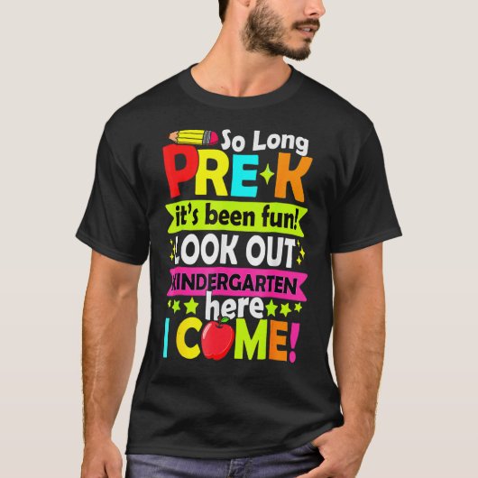Kindergarten terug naar school Kinderen zo lang vo T-shirt (Voorkant)