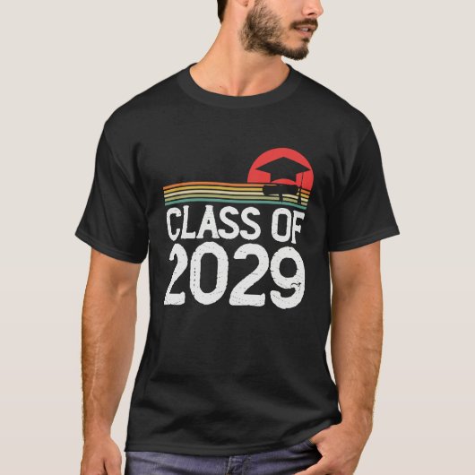 Kindergarten To Graduation Retro Class Of 2029 Gro T-shirt (Voorkant)