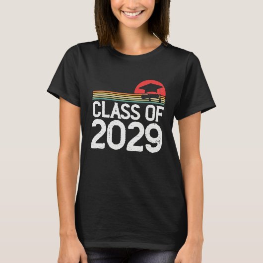 Kindergarten To Graduation Retro Class Of 2029 Gro T-shirt (Voorkant)
