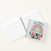 Kindergarten Tribe Boho Rainbow Heart gepersonalis Notitieboek (Binnen)