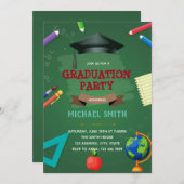 Kindergarten Uitnodiging voor afstudeerfeest (Voorkant / Achterkant)