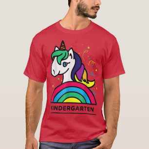 Kindergarten Unicorn en regenboog terug naar schoo T-shirt