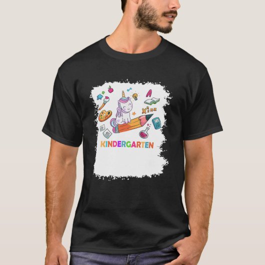 Kindergarten Unicorn terug naar school T-shirt (Voorkant)