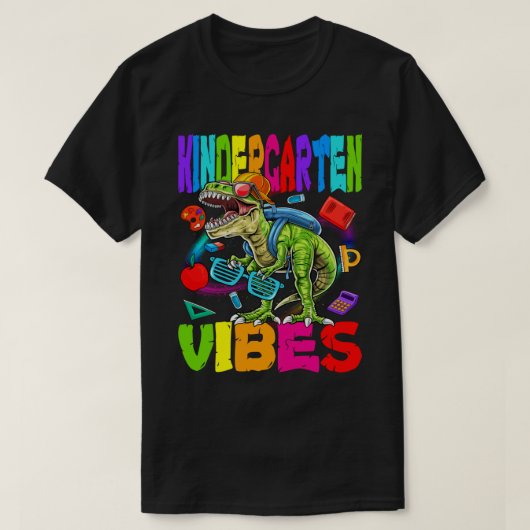 Kindergarten Vibes Dinosaur Back To School T-shirt (Design voorkant)