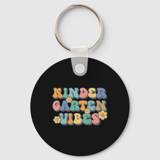 Kindergarten Vibes First Day Ck To School Teacher  Sleutelhanger (Voorkant)