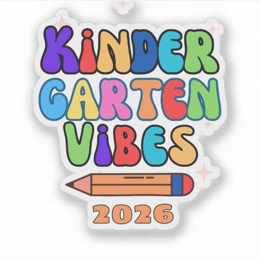 Kindergarten Vibes Kinderen Sticker (Voorkant)
