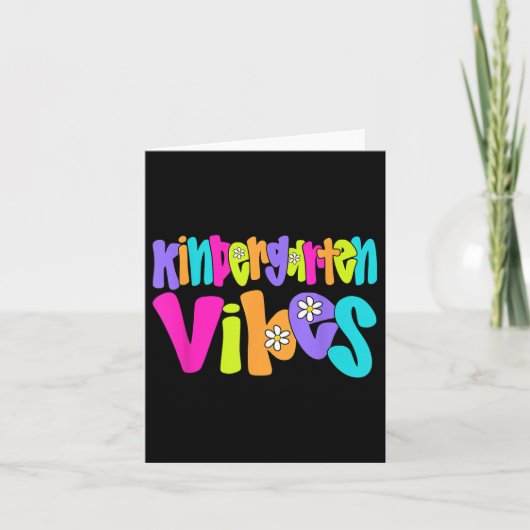 Kindergarten vibes leraar student grappig terug na kaart (Voorkant)