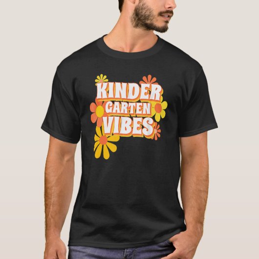 Kindergarten Vibes Retro  Kinder Team Back T-shirt (Voorkant)