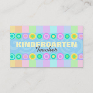 Kindergarten visitekaartjes van leraren