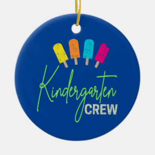 Kindergarten voor kleuterschool Vintage Keramisch Ornament