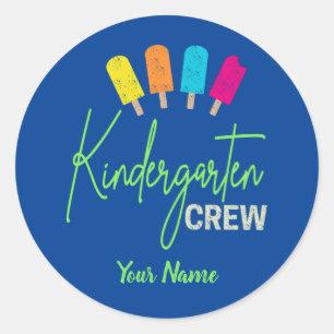 Kindergarten voor kleuterschool Vintage Ronde Sticker