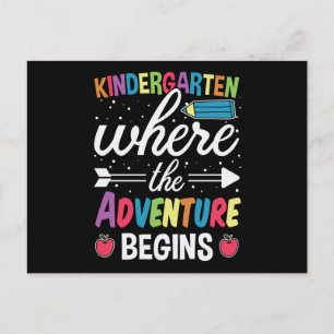 Kindergarten waar het avontuur begint briefkaart