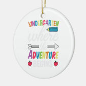 Kindergarten waar het avontuur begint keramisch ornament (Links)