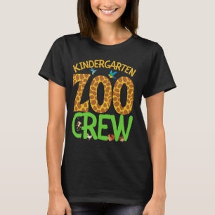 Kindergarten Zoo Crew Terug naar school Wilde dier T-shirt