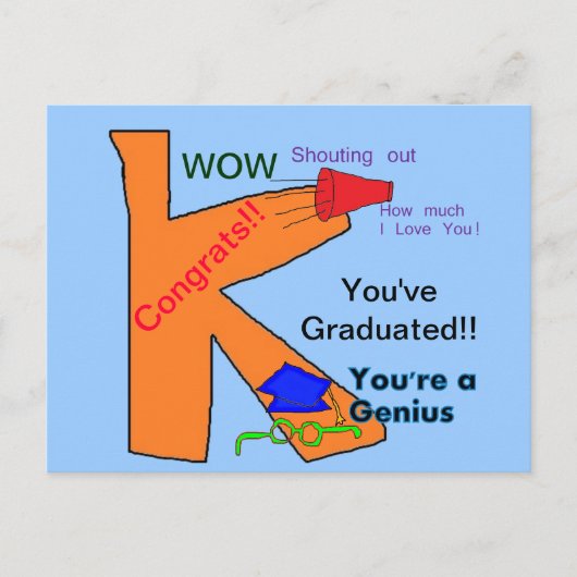 Kindergartner Afstuderen Kaart (Voorkant)