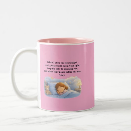 Kindergebed Tweekleurige Koffiemok (Links)