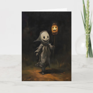 Kindergeest Halloween Olie Schilderij, Donkere Aca Kaart