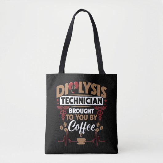 Kindergeneeskunde Dialyse-technicus Koffieliefde Tote Bag (Voorkant)