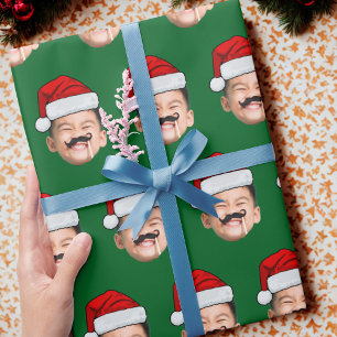 Kindergezicht Sinterklaashoed Kerstcadeauverpakkin Cadeaupapier