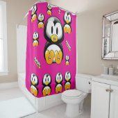 Kindergordijn voor pinguïn douchegordijn (In situ)