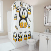 Kindergordijn voor pinguïn douchegordijn (In situ)