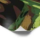 Kindergroei: Kleurrijke moderne boomposter Perfect Poster (Hoek)