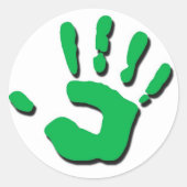 kinderhand ronde sticker (Voorkant)
