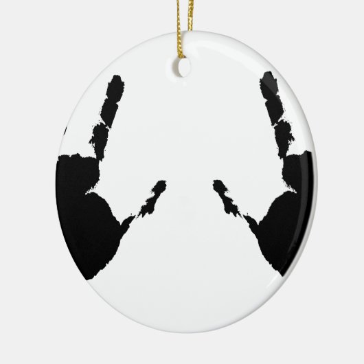 Kinderhanddrukken Keramisch Ornament (Links)