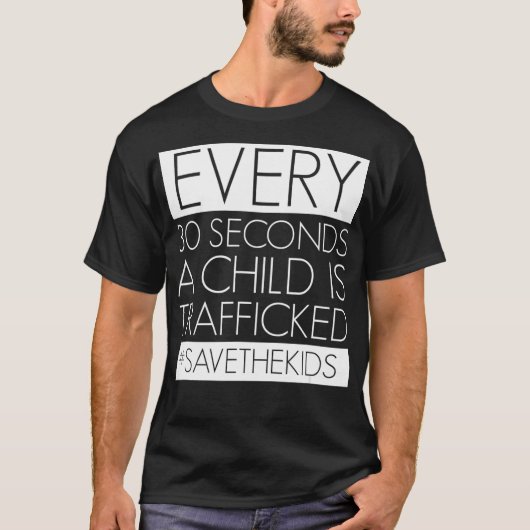 Kinderhandel en mensenhandel redden de Kinderen  T-shirt (Voorkant)
