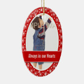 Kinderherdenkingsfoto PERSONALIZE Keramisch Ornament (Rechts)