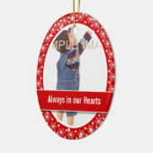 Kinderherdenkingsfoto PERSONALIZE Keramisch Ornament (Links)