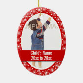 Kinderherdenkingsfoto PERSONALIZE Keramisch Ornament (Achterkant)