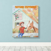 Kinderherfstcanvas Canvas Afdruk (Insitu (Houten vloer))