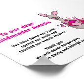 Kinderherinnering bedankt je kangaroo harten poste poster (Hoek)