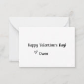 Kinderhockey Valentijnskaart voor de klas Notitiekaartje (Achterkant)